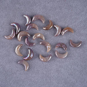 Wholesale Natural Freshwater Pink <b>Pearls</b> Purple Moon Shaped <b>Loose</b> Particles for DIY Necklace Jewelry - Product Image 4