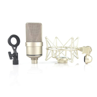 Microphone Condensateur Professionnel de Studio d'Enregistrement Cardïoïde Haut de Gamme pour Performance Scénique Communication Filaire