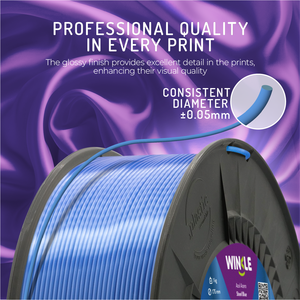 Filament PLA en soie WINKLE 1,75 mm Or 1 kg Filament d'imprimante 3D en gros FDM Matériau biodégradable lisse Facile à imprimer - Product Image 3