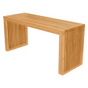 Banc de rangement à chaussures en bambou pour entrée, mobilier de salon d'hôtel, intérieur/extérieur, design moderne et transitoire, chambre à coucher, vente en gros - Product Image 3