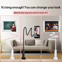 Soporte para Tablet de ABS y Metal para Escritorio, Uso en Casa, Soporte para TV, Soporte Flexible para Teléfono Móvil, Rotación de 360 Grados, Ángulo y Altura Ajustables, Estable