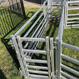 سياج محمول للأغنام والماعز سهل التجميع من المصنع مباشرة، ألواح وبوابات مجلفنة لمزارع الأغنام - Product Image 4