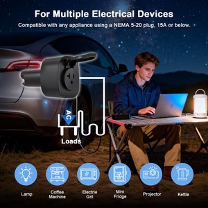 Adaptateur de déchargeur de véhicule électrique portable NACS V2L vers <span class=keywords><strong>prise</strong></span> NEMA 5-20 |   Adaptateur d'alimentation véhicule-chargeur 125V 20A <span class=keywords><strong>pour</strong></span> le <span class=keywords><strong>camping</strong></span> et les situations d'urgence - Product Image 4