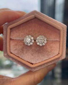 ต่างหูเพชรทรงกลม 2 กะรัต เพชรเลี้ยงในห้องปฏิบัติการ ทอง 14K ระยิบระยับ งานแต่งงาน เครื่องประดับชั้นดี ของขวัญสำหรับเธอ - Product Image 2