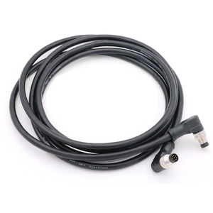 สายเคเบิลแบบปลายเดี่ยว M8 ตัวผู้ แบบมุมฉาก 90 องศา พร้อมปลั๊กต่อแบบ Pigtail - Product Image 2