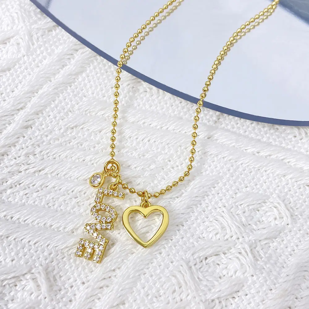 Foxi Hope Dream Love Faith Letter Charm Collares venta al por mayor Top venta personalizada hermosa joyería de plata esterlina 925 Cadena de cuentas