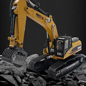 Huina 1/14 Scale 23 kanäle Full Metal Excavator Models Scale Diecast Construction Vehicles Trucks Toys für Boys und Adult