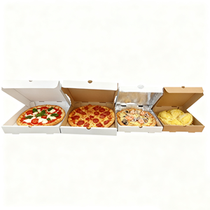 Caja corrugada sin imprimir en blanco SP3188 Listo para la marca Ideal para pequeñas empresas y pizzerías locales-Caja de pizza - Product Image 1