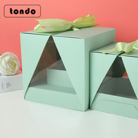 Jddton — boîte à fleurs avec fenêtre carrée transparente en Pvc, pour la fête des mères