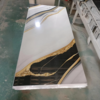 Panel Dinding Lapis UV High Gloss 2-3mm 1220*2440mm Tahan Api dan Tahan Air untuk Proyek Dekorasi Interior Lengkap