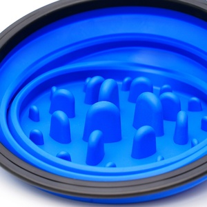 Gamelle de voyage pliable anti-étouffement pour chien, distributeur de nourriture et d'eau lent, prix d'usine - Product Image 4