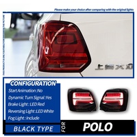 LED-Rückleuchten für VW Polo 2011-2018 Q2-Stil LED-Rücklichteinheit Dynamischer Blinker Bremsleuchten