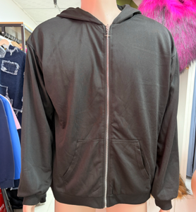 Individuelle Kapuzenjacke, Doppellagig, Leopardenmuster, Schwerer French Terry, Übergroßer Wende-<span class=keywords><strong>Hoodie</strong></span> aus Kunstpelz mit Reißverschluss, Blanko - Product Image 2