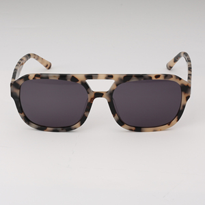 Gafas de sol retro de doble puente para hombre, montura completa de acetato con efecto tortuga, protección UV400, lentes CR39, en stock - Product Image 2