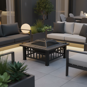 Barbecue extérieur moderne sans fumée en fer, <span class=keywords><strong>brasero</strong></span> à charbon de bois, foyer de <span class=keywords><strong>table</strong></span> pour jardin et cour arrière - Product Image 6