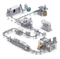 A-Z Ligne Complète D'eau Automatique/Boissons Gazeuses/Jus/Thé Chaud Machine de Remplissage Ligne de Production Solution