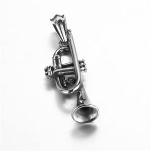 <span class=keywords><strong>Collana</strong></span> da Uomo con Tromba in Acciaio Inossidabile 316L, Gioielli Musicali all'Ingrosso - Product Image 6