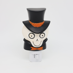 Halloween Skeleton Skull <b>LED</b> Plug-In <b>Night</b> <b>Light</b> 360Rotatable Middle Soft Warm Wall Holiday Party Decor Wholesale OEM Gift - Product Image 5