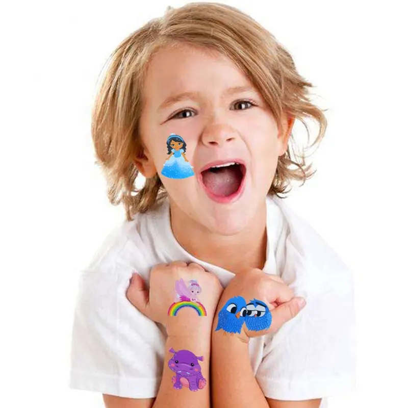 Autocollants de tatouage sur peau naturelle pour enfant, autocollant de tatouage temporaire pour garçon