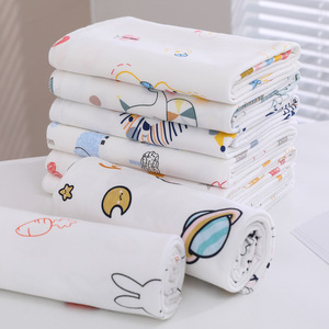 Couverture d'emmaillotage pour bébé Carlota 85x85 cm en pur coton imprimé dessin animé pour nourrissons, utilisation printemps-automne - Product Image 3