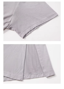 Camicie da <span class=keywords><strong>notte</strong></span> in viscosa di bambù da donna camicie da <span class=keywords><strong>notte</strong></span> morbide comode camicie da <span class=keywords><strong>notte</strong></span> da donna a maniche corte girocollo abito da <span class=keywords><strong>notte</strong></span> - Product Image 5