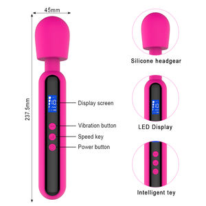Massage Klitoris-Stimulator Erwachsenen-Sexspielzeug AV Persönlicher Ganzkörper-AV-Stab LCD-Display Vibratoren für Frauen - Product Image 2