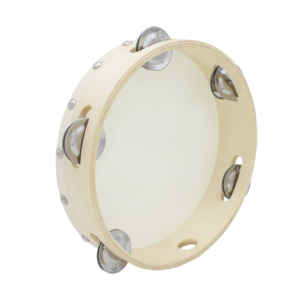 Музыкальный перкуссионный инструмент Orff Wood Fram со звуком, Тамбурин с сердцевиной для детей, Детский табурин из овчины