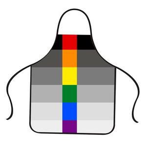 Designed for Greyromantic <strong>Pride</strong> Apron Reusable Polyester Fan Gift for Home <strong>Kitchen</strong> Cleaning Unique Kit - Product Image 4