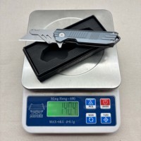 Couteau de poche EDC avec lame en acier au carbone remplaçable, manche en aluminium, couteau utilitaire pliable DIY pour le camping, personnalisable OEM