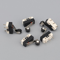 KW04 saklar mikro murah DIP hitam/putih 1A 125Vac saklar mikro CE bersertifikasi Roller tuas Mouse