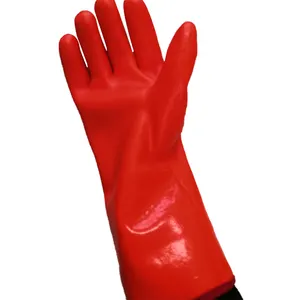 Hot Selling Hausarbeit Protet Hand Gummi handschuhe mit öl beständigen wasserdichten roten Haushalts handschuhen