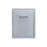 Poubelle murale en acier inoxydable 304, étanche, bac de rangement pour grillades