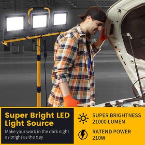 Adjustable Head <b>Lights</b> Waterproof <b>LED</b> Work <b>Light</b> Daylight Super Bright 21000LM 3 Aluminum White AC 80 IP65 SMD <b>Workshop</b> AL IP66 - Product Image 4