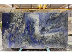 Fantasy Blue Sapphire Luxury Quartzite Slab 3200x1600mm Luxury Kitchen Countertop and Wall Design Polished Waterproof <b>Marble</b> - Product Image 3