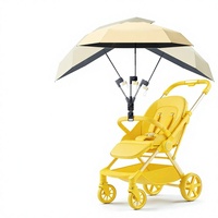 Parapluie à cinq plis pour poussette d'enfant, pare-soleil avec fonctions d'ombrage et de protection contre la pluie, housse universelle pour poussette