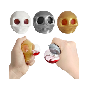 Jouets anti-stress unisexes en caoutchouc, jouet à presser en forme de crâne pour enfants de 5 à 7 ans - Product Image 2