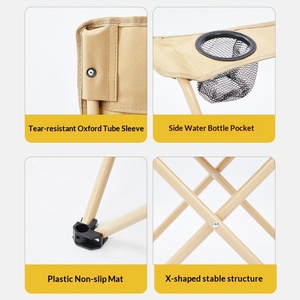 Fauteuil pliant d'extérieur portable pour la pêche, les loisirs, la plage, le <span class=keywords><strong>camping</strong></span>, chaise lune en tissu Oxford, mobilier d'extérieur - Product Image 5