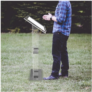 Acrylic bục đứng với kệ lưu trữ rõ ràng lecterns hiện đại cho đám cưới giáo viên lớp học S chuyên nghiệp trình bày - Product Image 6
