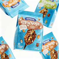 Sachets personnalisés à soufflet latéral, sacs composites pour noix, chocolat et granola, emballages personnalisés pour céréales de petit-déjeuner