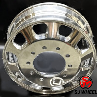 Jantes de camion personnalisées SJ Rims 22,5 24,5 pouces 10 trous en aluminium chromé pour camions légers Volvo Scania