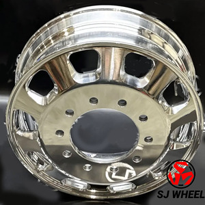 Jantes de camion personnalisées SJ Rims 22,5 24,5 pouces 10 trous en aluminium chromé pour camions légers Volvo <span class=keywords><strong>Scania</strong></span> - Product Image 3
