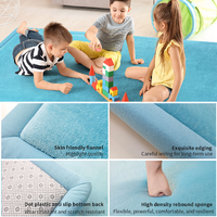 Tapis de sol multifonctionnel épais en flanelle, personnalisable en couleur, pour bébés et enfants, tapis de ramper en mousse de haute qualité, non toxique, pour la maison, vente en gros