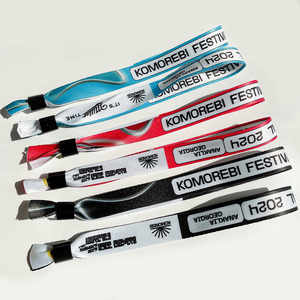 กำไลข้อมือคู่รักผ้าทอรีไซเคิลปรับได้พิมพ์โลโก้ตามสั่ง - Product Image 5