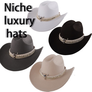 Sombreros de Vaquero de Ala Ancha, Protección Solar de Poliéster, Verano 2025, Diseño Original, Accesorio de Moda para Mujer - Product Image 2