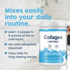 Poudre de peptides de collagène 25 portions Type 1 & 3 Soutien pour les os, les articulations, la peau, les cheveux et les ongles Premium provenant de bovins nourris à l'herbe et élevés en pâturage - Product Image 4