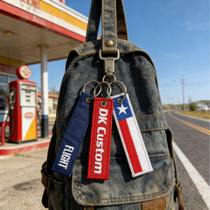 Llavero Bordado Estilo Bandera de Texas de AWELLS, Accesorio Duradero para Motociclistas, Viajeros, Uso Diario, Diseño Moderno, Regalo Ideal - Product Image 4