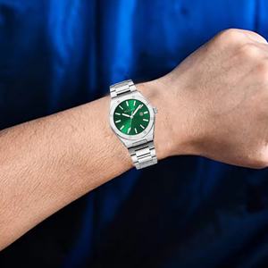 Montres à quartz pour hommes en gros OEM, boîtier en acier inoxydable, verre saphir, cadran de 40 mm, bracelet de 20 mm, étanches et tendance - Product Image 4