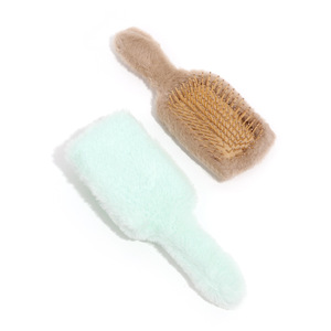 Nouveau peigne à coussin d'<span class=keywords><strong>air</strong></span> en peluche, couleur unie, peigne de massage à coussin d'<span class=keywords><strong>air</strong></span>, sensation ultra-douce, peigne à cheveux mignon et féminin - Product Image 5