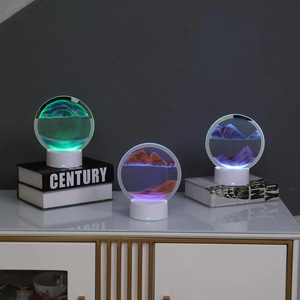 Newest 3d Hourglass Led Night <b>Lamp</b> <b>Table</b> Ornament Flowing Quicksand Touch <b>Lamp</b> Sand Moving Home Decor Desk Lights - Product Image 5