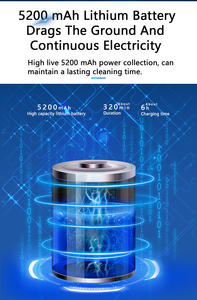 GEERLEPOL V8 Robot aspirador inteligente eléctrico de succión fuerte limpieza en seco y húmedo HEPA batería de larga duración para uso en garaje - Product Image 5
